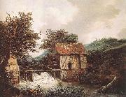 Jacob van Ruisdael Two Watermills and an Open Sluice near Singraven china oil painting reproduction